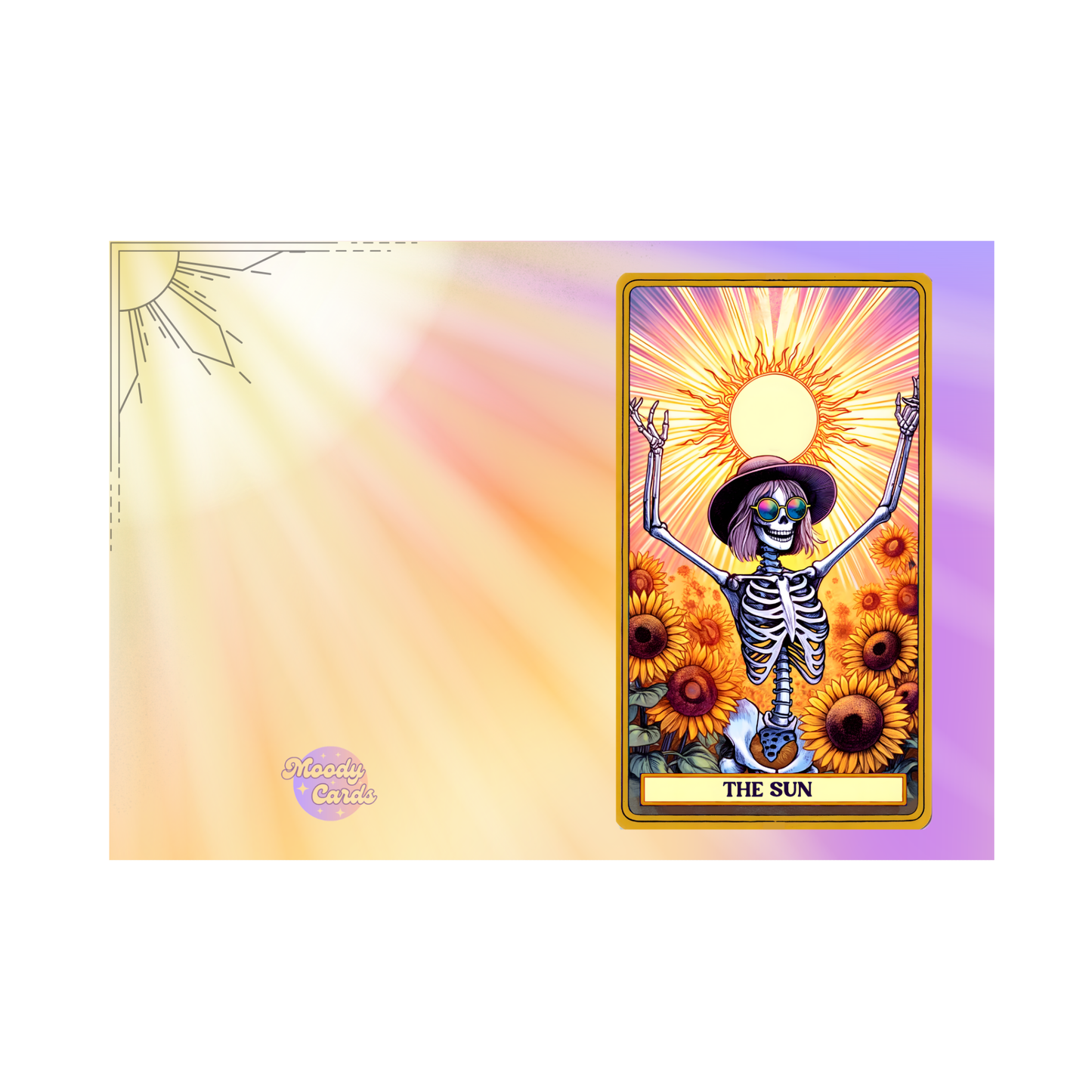Product Title The Sun: Radiant Skeleton Greeting Card (5x7")