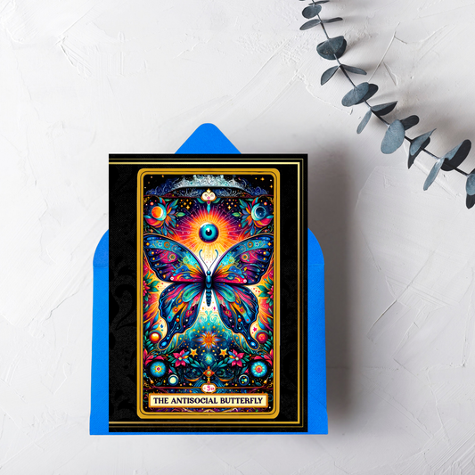 The AntiSocial Butterfly Greeting Card