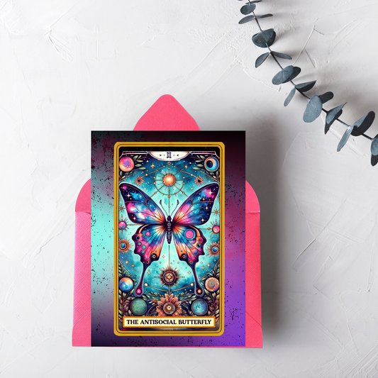The "Antisocial Butterfly" Greeting Card