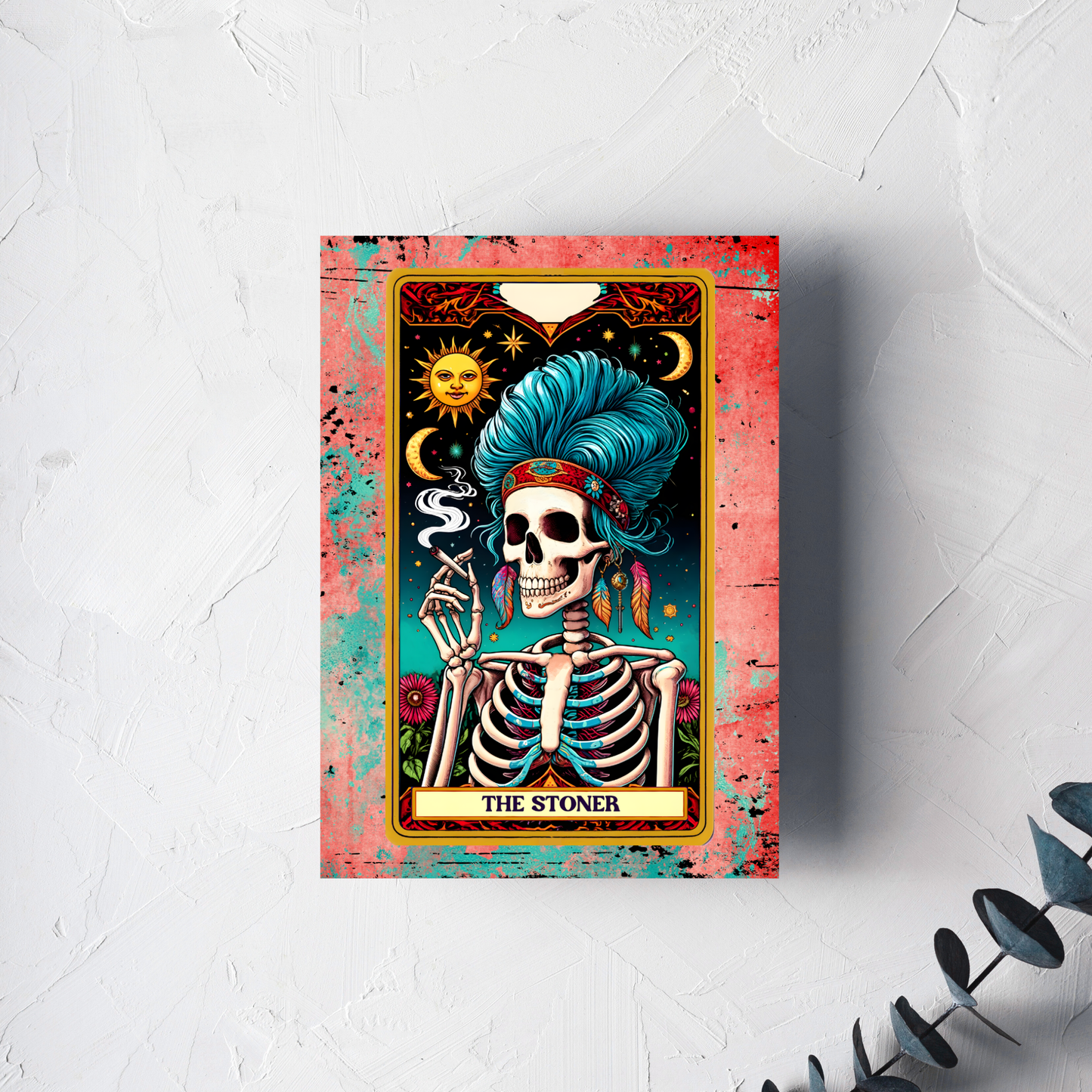 The Stoner: Boho Skeleton Greeting Card (5x7")