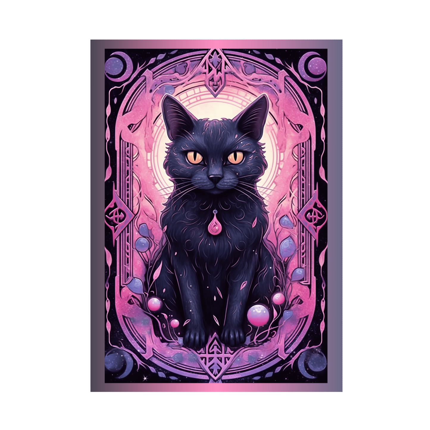 The Black Cat Familiar Greeting Card