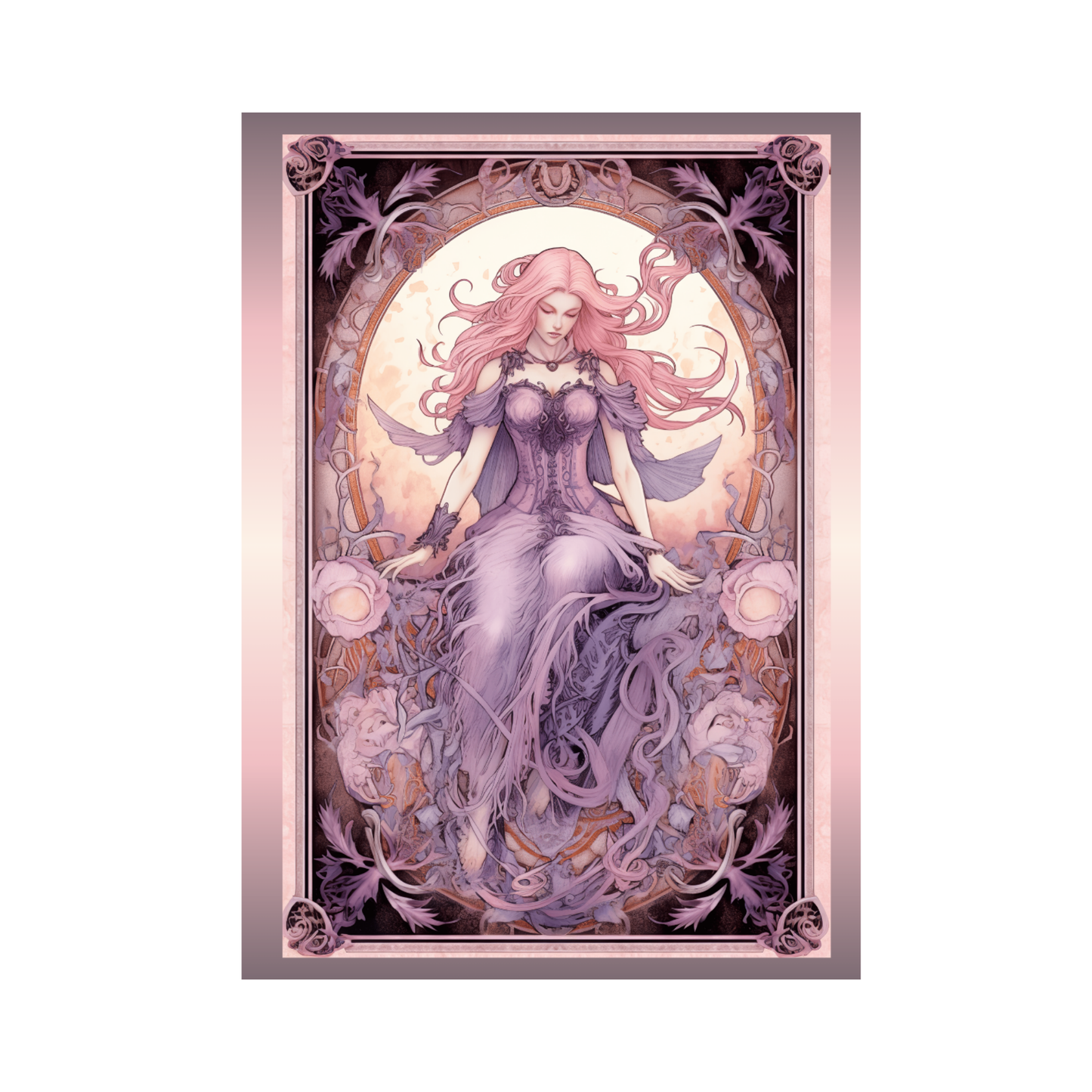 The Enchantress of the Rose Greeting Card