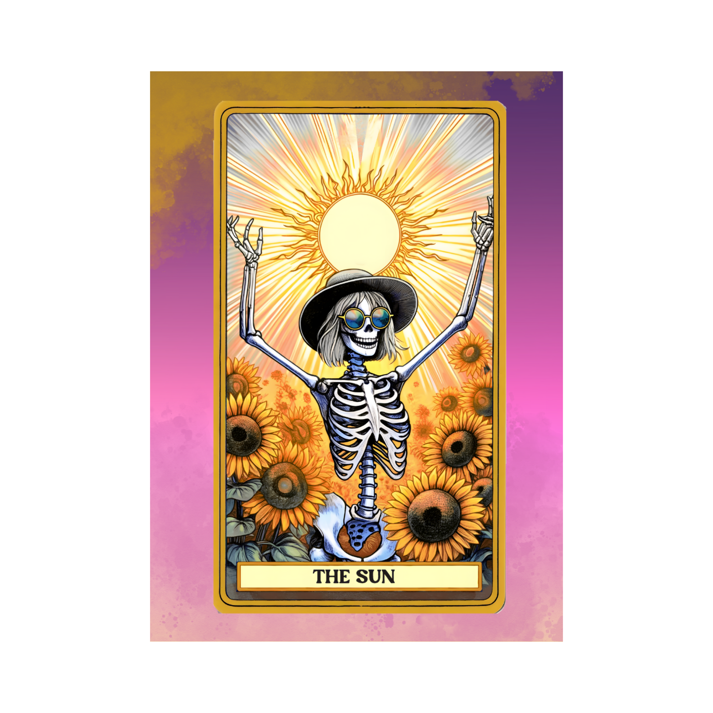 The Sun: Radiant Skeleton Greeting Card (5x7")