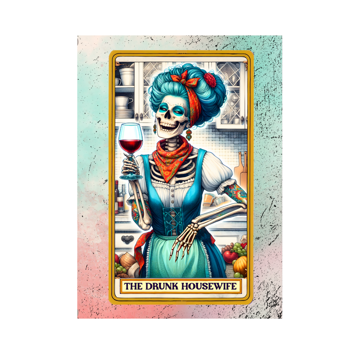 The Drunk Housewife Greeting Card