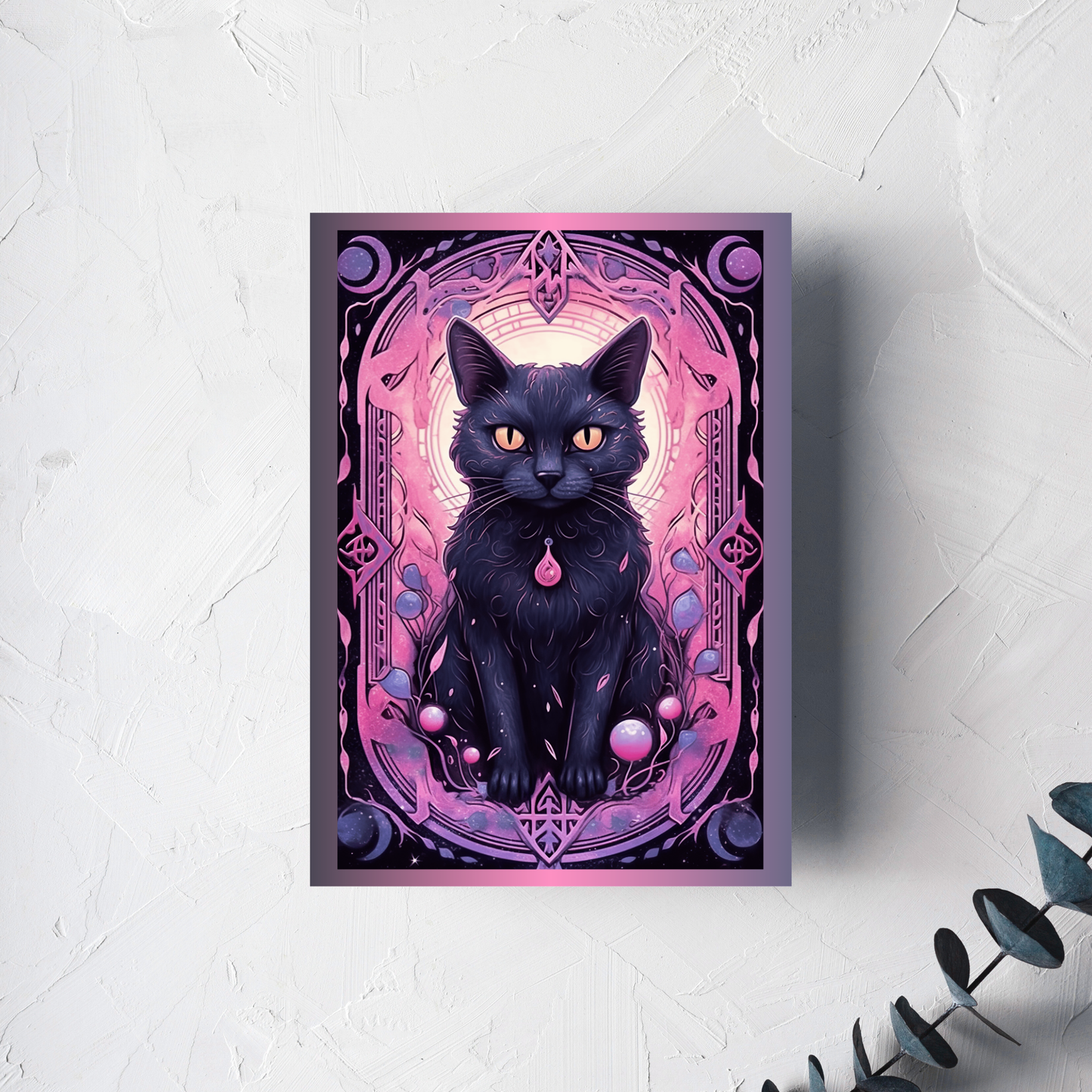 The Black Cat Familiar Greeting Card