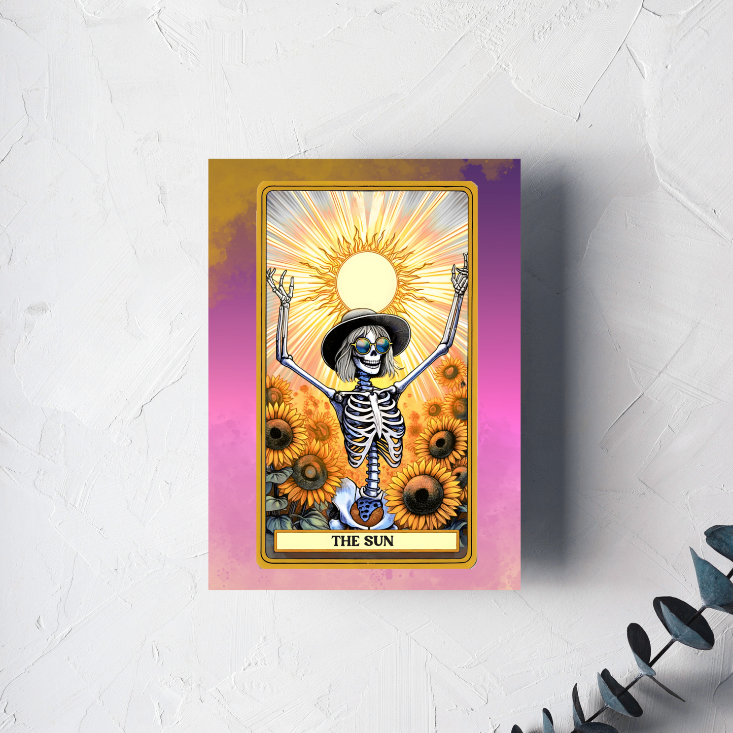 The Sun: Radiant Skeleton Greeting Card (5x7")
