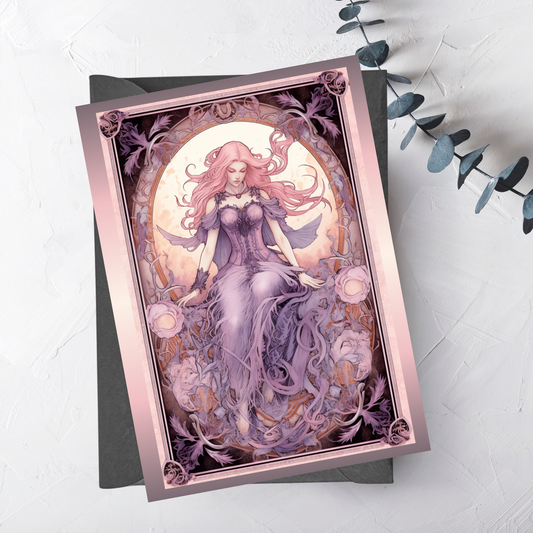 The Enchantress of the Rose Greeting Card
