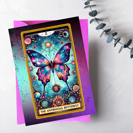 The "Antisocial Butterfly" Greeting Card