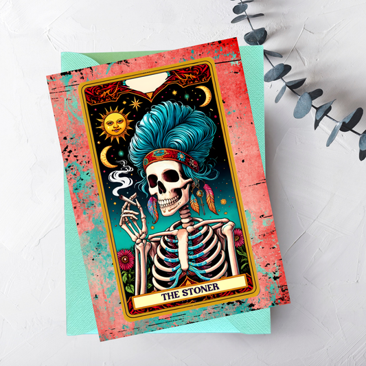 The Stoner: Boho Skeleton Greeting Card (5x7")