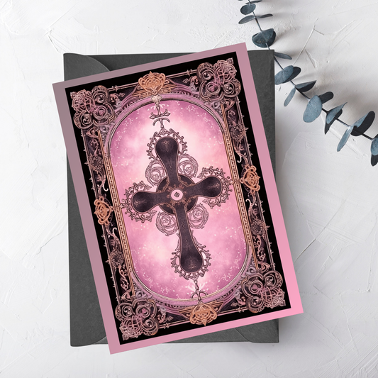 The Gothic Cross Greeting Card