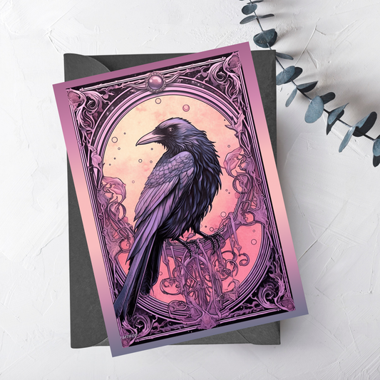 The Raven's Wisdom Greeting Card