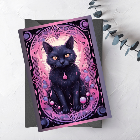 The Black Cat Familiar Greeting Card