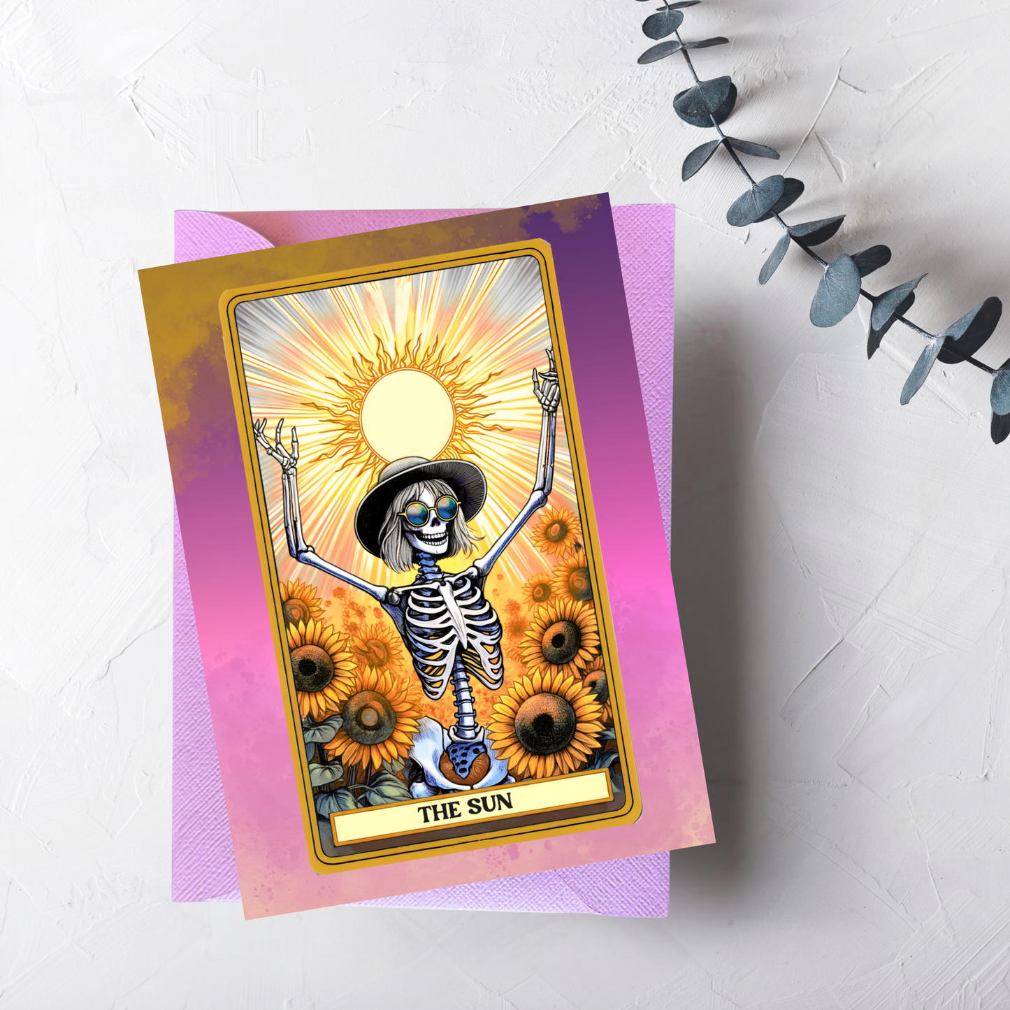 The Sun: Radiant Skeleton Greeting Card (5x7")