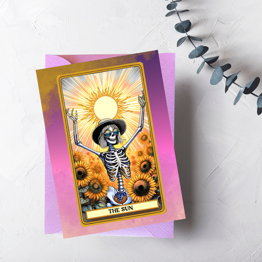 The Sun: Radiant Skeleton Greeting Card (5x7")