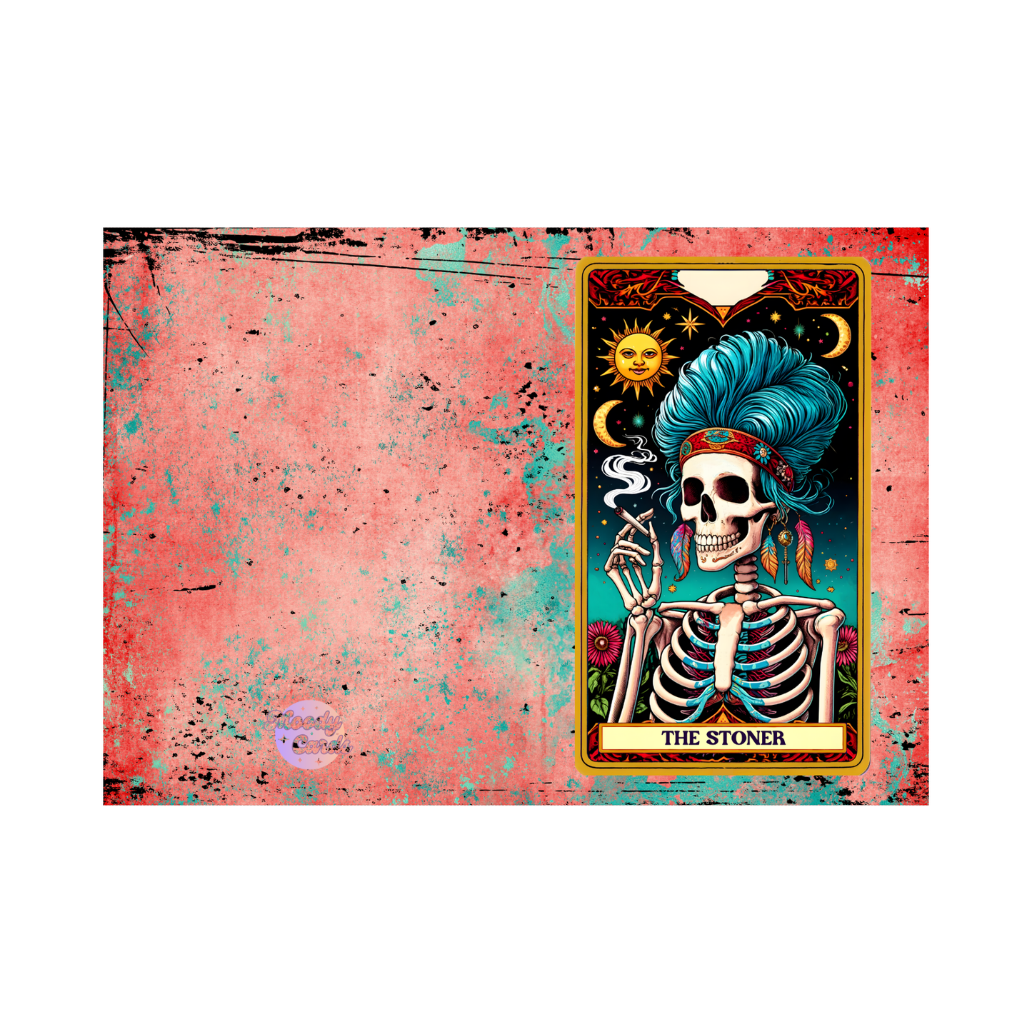 The Stoner: Boho Skeleton Greeting Card (5x7")